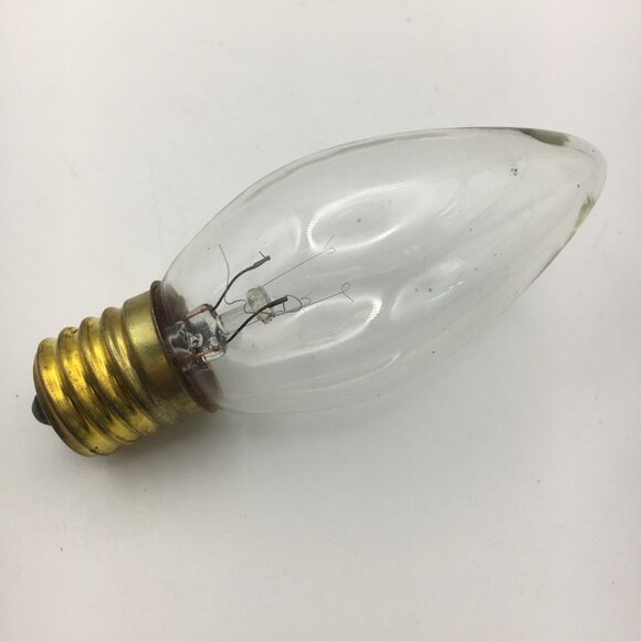 Candelabra Light Bulbs Clear Glass  Set of 8 Gold Screw Thread Base E12 - Picture 2 of 2